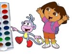 Dora The Explorer spalvinimo elektroninė knyga